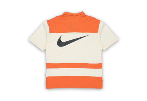  Nike Sportswear Swoosh Logo Orange Polo Shirt 