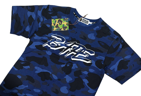  BAPE A Bathing Ape Color Camo Blue Tee 