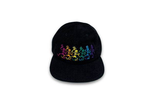  Multicolor Skeleton Corduroy Snapback 