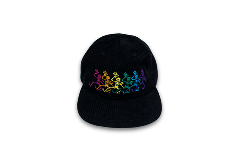  Multicolor Skeleton Corduroy Snapback 