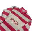  Vintage Coca Cola Striped Rugby Shirt Red 