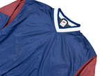  Vintage 90s Nike Pullover Long Sleeve V Neck Nylon Shirt Navy/Burgundy 
