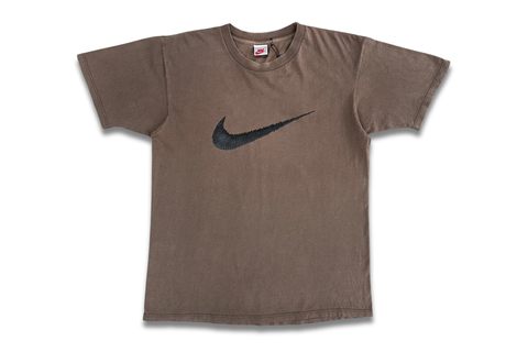  Vintage 80s Nike Big Center Swoosh Tee Brown 