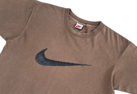  Vintage 80s Nike Big Center Swoosh Tee Brown 