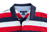  Tommy Hilfiger Striped Polo Shirt Navy White Red 