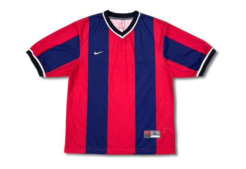  Vintage 90s Nike Striped Jersey Blue Red 