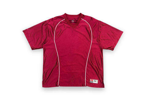  Vintage 90s Burgundy Nike Soccer Jersey 