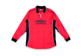  Vintage 90s Umbro Long Sleeve Football Red Jersey 