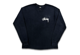  Stussy Stock Pigment Dyed Long Sleeve Tee Black 