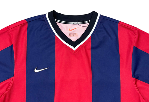  Vintage 90s Nike Striped Jersey Blue Red 