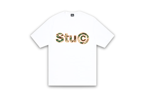  Stussy Stu C Camo White Tee 
