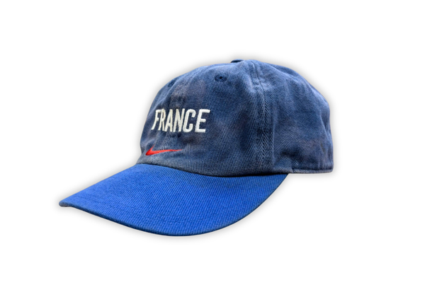  Vintage 90s Nike France 6 Panels Hat Navy 