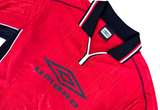  Vintage 90s Umbro Long Sleeve Football Red Jersey 