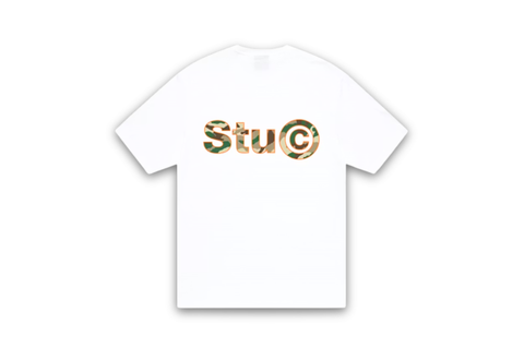  Stussy Stu C Camo White Tee 