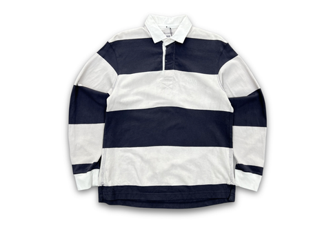  Uniqlo x JW Striped Rugger Long Sleeve Polo Shirt Navy/Grey 
