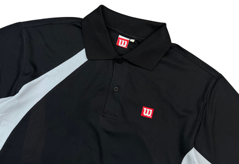  Vintage Wilson Logo Polo Shirt Black 