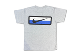  Vintage 90s Nike Swoosh Big Logo Grey Tee 