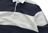  Uniqlo x JW Striped Rugger Long Sleeve Polo Shirt Navy/Grey 