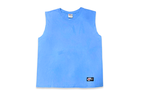  Vintage 90s Nike Basketball Center Swoosh Sleeveless Tee Baby Blue 