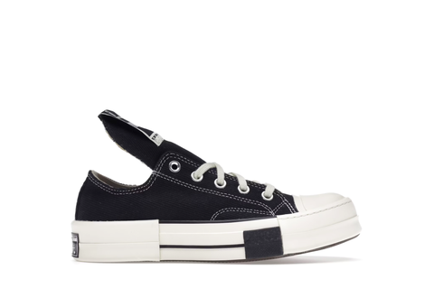  Converse DRKSTR Chuck Taylor All Star 70 Ox Rick Owens DRKSHDW Black 