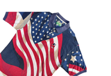  Vintage 90s Disney Mickey Mouse Patriotic Polo Shirt USA Flag Print 