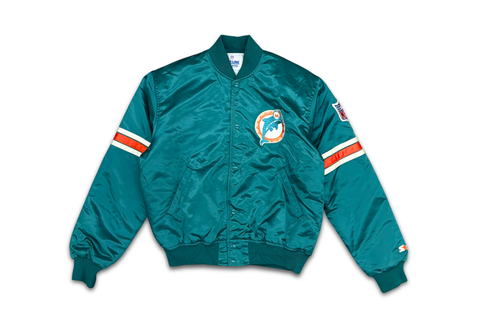  Vintage 90s Starter Pro Line Miami Dolphins Satin Jacket 