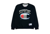  Supreme Champion Chrome Crewneck Black Teal Red Grey (SS19) 