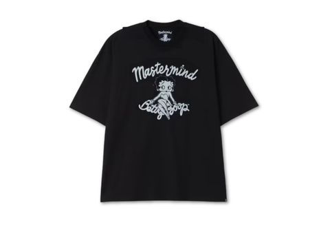  Mastermind World x Betty Boop Short Sleeve Black Tee (Boxy Fit) 