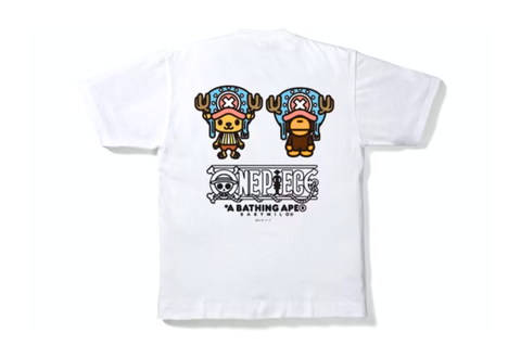  BAPE One Piecechopper X Milo White Tee 