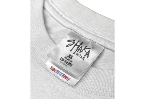  Shaka Wear 7.5oz Max Heavyweight White Tee 