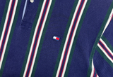  Vintage Tommy Hilfiger Embroidered Logo Multi-Stripe Polo 