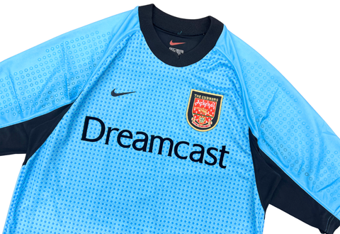  Vintage 2000-01 Nike Arsenal Football Club Goalkeeper Short Sleeve Jersey 