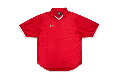  Vintage 00s Nike Collared Game Shirt Embroidered Logo Jersey Red 