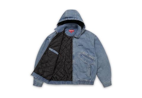  Supreme Hooded Utility Jacket Denim FW25 