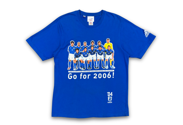  Vintage adidas Go for 2006 Kirin Japan International Soccer Tee Blue 