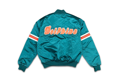  Vintage 90s Starter Pro Line Miami Dolphins Satin Jacket 