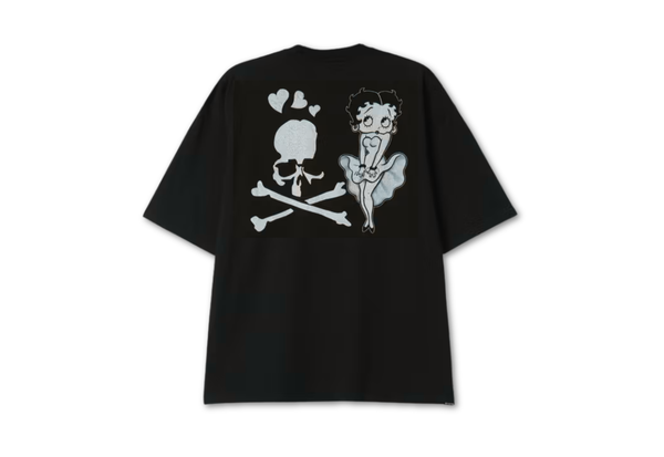  Mastermind World x Betty Boop Short Sleeve Black Tee (Boxy Fit) 