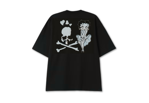  Mastermind World x Betty Boop Short Sleeve Black Tee (Boxy Fit) 