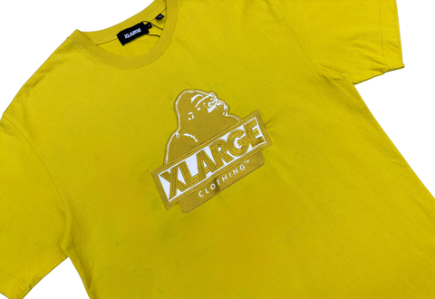  XLARGE Center Embroidered Logo Yellow Tee 