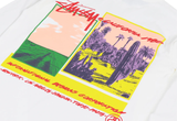  Stussy Palm Desert Pigment Dyed Long Sleeve White Tee 