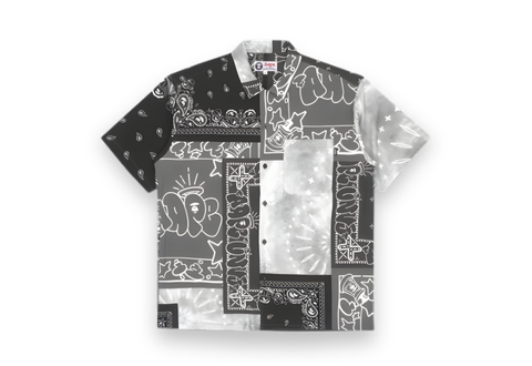  Aape All-over Logo Print Pocket Shirt Black 
