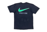  Vintage 90s Nike MLS Big Swoosh Soccer Tee Black 