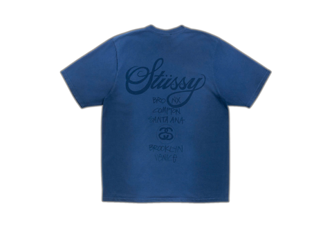  Stussy World Tour Tee Sun Faded Navy 