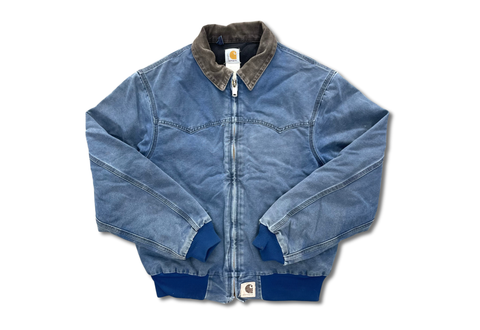 Vintage Carhartt J14 BLU Santa Fe Quilt Lined Blue Jacket 