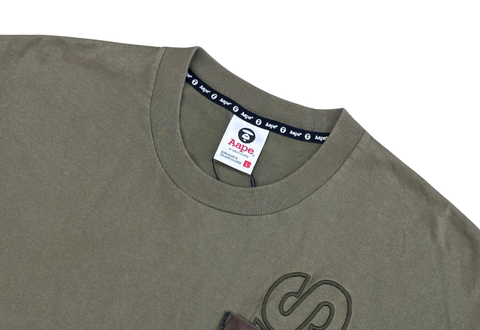  AAPE Washed Camo Pocket Tee Olive 