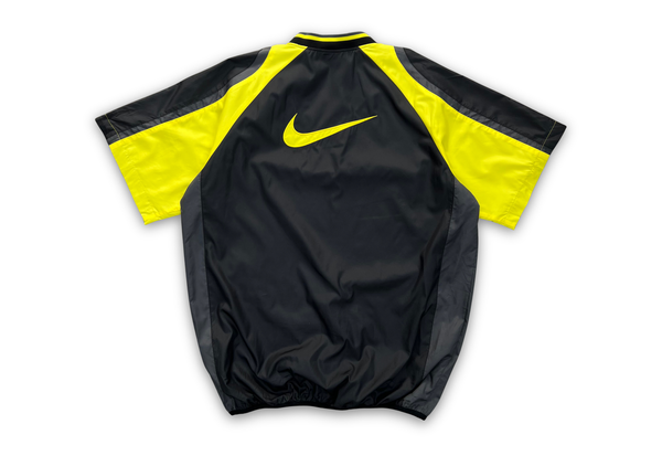  Nike Baseball V-neck Nylon Pullover Black Neon 