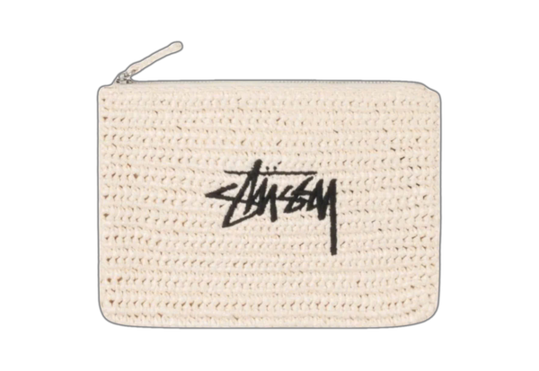  Stussy Woven Zip Pouch Ivory 