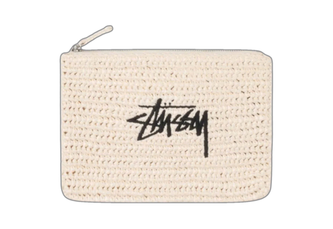  Stussy Woven Zip Pouch Ivory 
