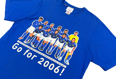  Vintage adidas Go for 2006 Kirin Japan International Soccer Tee Blue 