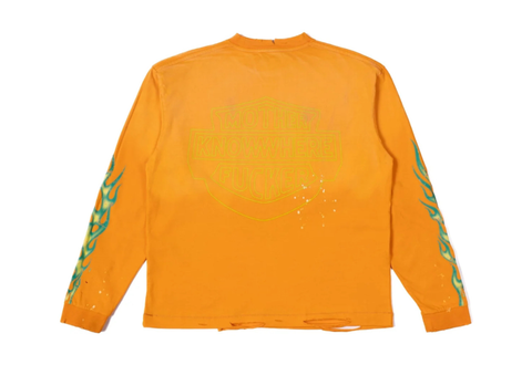  KNOWWHERESTUDIO ORANGE ACID FLAME L/S TEES 